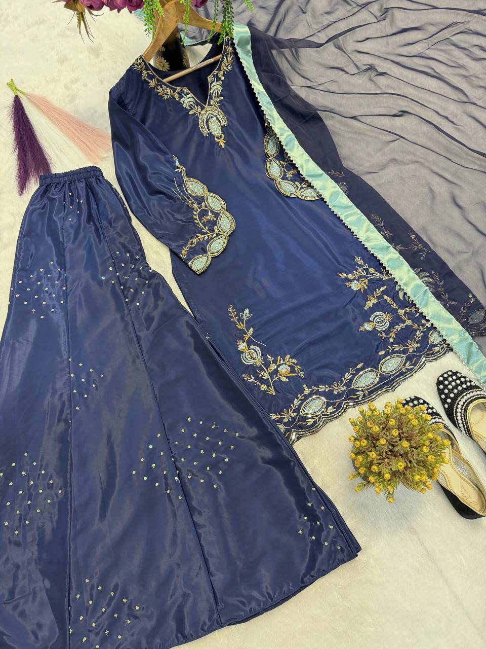Modern Noir Sapphire Trimmed Couture